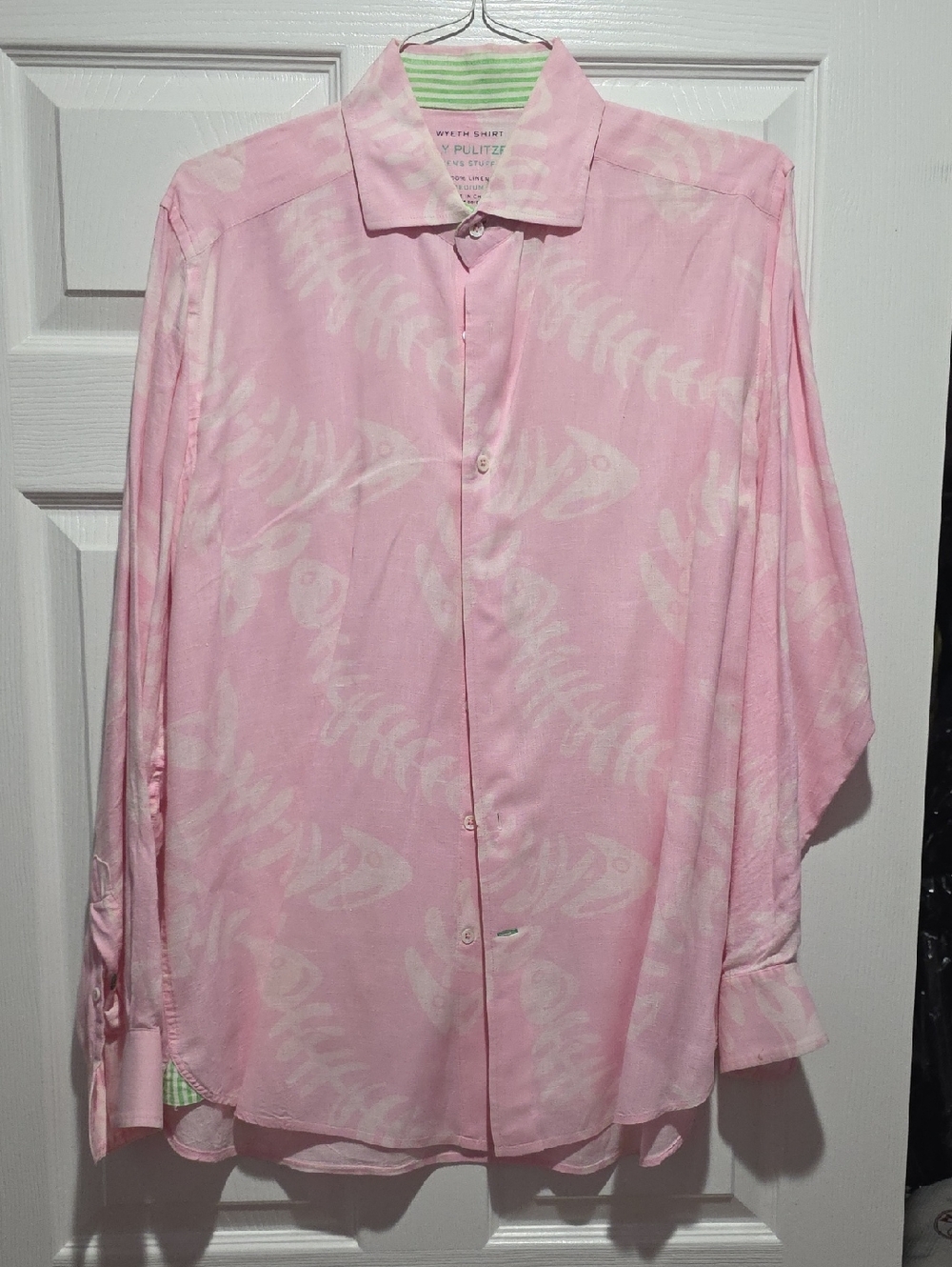 Lilly Pulitzer Mens Pink Patterned Button-Up Shirt Sz M